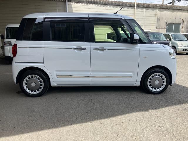 ムーヴキャンバスセオリーＧ軽自動車　ワンオーナー　衝突安全ボディ　衝突被害軽減ブレーキ　プッシュスタートボタン　オートエアコン　両側パワースライドドア　シートヒーター　電動パーキングブレーキ　１４インチフルホイールキャップ（和歌山県）の中古車