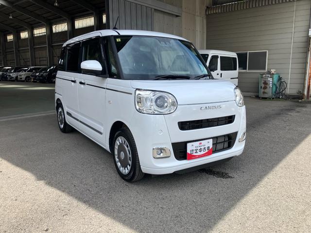 ムーヴキャンバスセオリーＧ軽自動車　ワンオーナー　衝突安全ボディ　衝突被害軽減ブレーキ　プッシュスタートボタン　オートエアコン　両側パワースライドドア　シートヒーター　電動パーキングブレーキ　１４インチフルホイールキャップ（和歌山県）の中古車