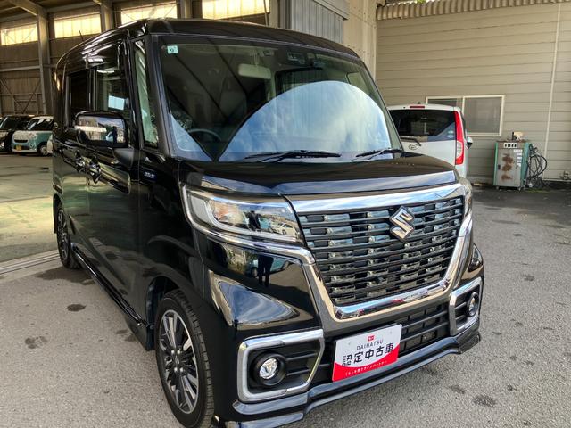 スペーシアカスタムハイブリッドXSターボ軽自動車 衝突安全ボディ 衝突被害軽減ブレーキ プッシュスタートボタン 両側電動スライドドア オートエアコン 純正ナビ パノラマ対応カメラ シートヒーター ETC車載器 ドライブレコーダー(和歌山県)の中古車