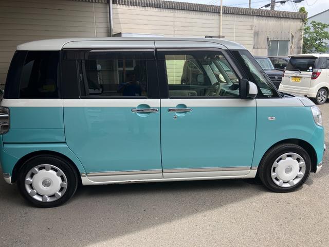 ムーヴキャンバスGメイクアップリミテッド SAIII軽自動車 衝突安全ボディ 衝突被害軽減ブレーキ プッシュスタートボタン オートライト オートエアコン 7インチ純正ナビ パノラマモニター 両側電動スライドドア LEDヘッドランプ LEDフォグランプ(和歌山県)の中古車