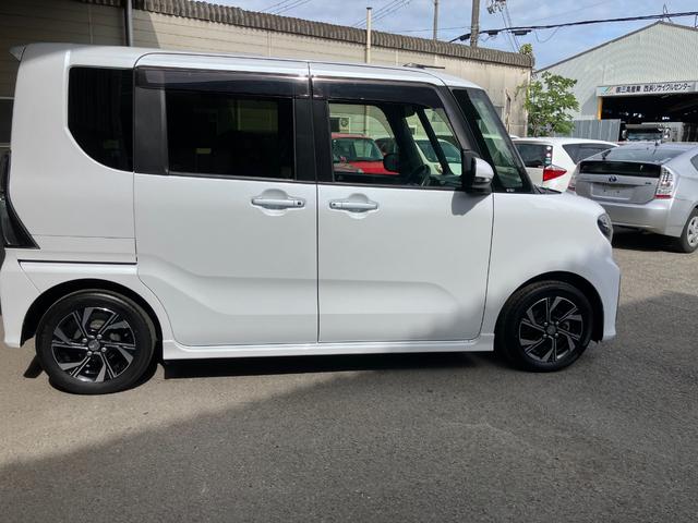 タントカスタムX軽自動車 衝突安全ボディ 衝突被害軽減ブレーキ プッシュスタートボタン オートエアコン オートライト 両側電動スライドドア 7インチ純正ナビ バックカメラ ミラクルオープンドア14インチアルミ(和歌山県)の中古車