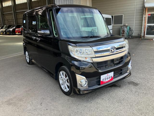 タントカスタムＸ　ＳＡ軽自動車　衝突安全ボディ　衝突被害軽減ブレーキ　プッシュスタートボタン　左側パワースライドドア付　７インチ純正ナビ　バックカメラ　ミラクルオープンドア（和歌山県）の中古車