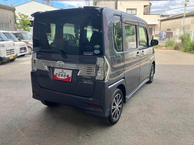 タントカスタムＸ　トップエディションＳＡIII軽自動車　プッシュスタートボタン　衝突安全ボディ　衝突被害軽減ブレーキ付きオートエアコン　左側パワースライドドア付　８インチ純正ナビ　バックカメラ　シートヒーター　ＥＴＣ車載器（和歌山県）の中古車