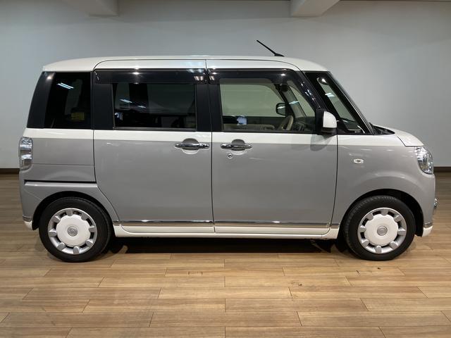 ムーヴキャンバスＸリミテッドメイクアップ　ＳＡII１年間走行距離無制限保証／ＣＤ／ＥＴＣ／衝突軽減ブレーキ／踏み間違い防止装置／車線逸脱抑制機能／両側電動スライドドア／キーフリー／プッシュスタートボタン／アイドリングストップ／（大阪府）の中古車