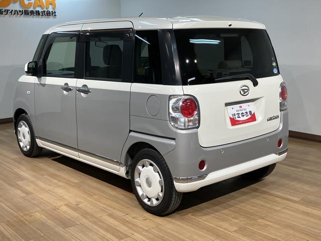 ムーヴキャンバスＸリミテッドメイクアップ　ＳＡII１年間走行距離無制限保証／ＣＤ／ＥＴＣ／衝突軽減ブレーキ／踏み間違い防止装置／車線逸脱抑制機能／両側電動スライドドア／キーフリー／プッシュスタートボタン／アイドリングストップ／（大阪府）の中古車