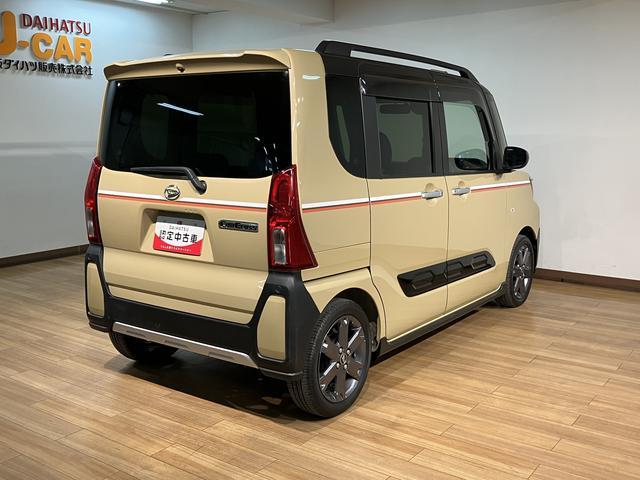 タントファンクロスターボ　　鑑定書／新車保証付き／車検整備付き１．１万キロ／ナビ／バックカメラ／前後ドラレコ／ＴＶ／Ｂｌｕｅｔｏｏｔｈ／ＵＳＢ／ＨＤＭＩ／ＥＴＣ／衝突軽減ブレーキ／両側電動スライドドア／コーナーセンサー／電動パーキング／ブレーキホールド／（大阪府）の中古車