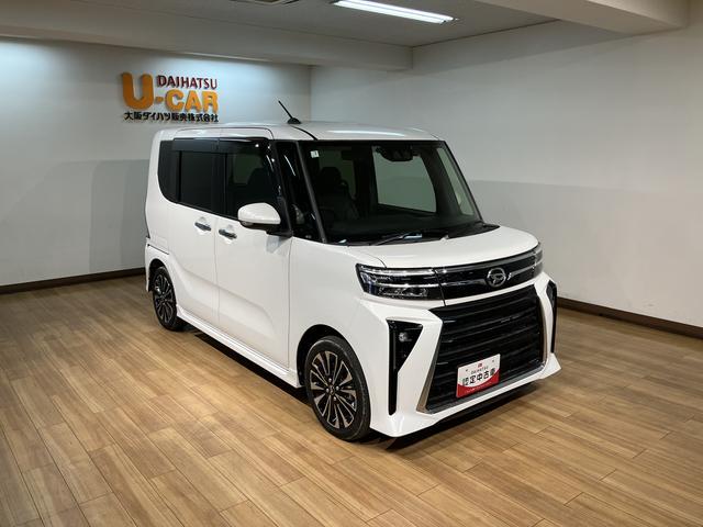 タントカスタムRS 車検R10.7まで/ターボ/ナビ/ETCワンオーナー/修復歴無し/ナビ/TV/HDMI/USB/CD録音/バックカメラ/ETC/前後ドラレコ/電動パーキング/衝突軽減ブレーキ/コーナーセンサー/両側電動スライドドア/LEDライト/キーフリー(大阪府)の中古車
