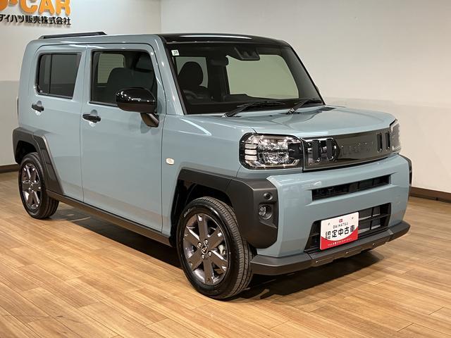 タフトGターボダーククロムベンチャー クルコン/ターボ/元試乗車元試乗車/ターボ/ガラスルーフ/ーズコントロール/衝突軽減ブレーキ/コーナーセンサー/アクセル踏み間違い/バックカメラ/シートヒーター/ルーフレール/LEDライト/フォグランプ/(大阪府)の中古車