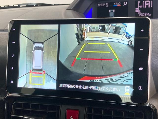 タントカスタムＲＳ　９型ナビ　パノラマカメラ　前後ドラレコ追突被害軽減ブレーキ　コーナーセンサー　両側電動スライドドア　レーダークルコン　シートヒーター　９インチフルセグナビ　ＤＶＤ　Ｂｌｕｅｔｏｏｔｈ　ＵＳＢ　パノラマカメラ　前後ドラレコ　駐車支援システム（滋賀県）の中古車