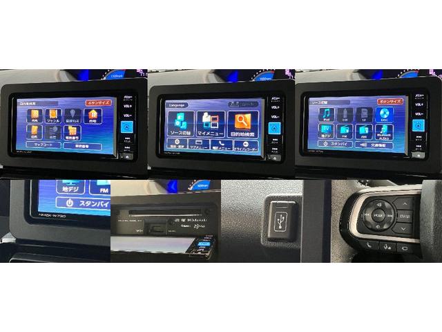 タントカスタムＲＳ　フルセグナビ　前後ドラレコ　レーダークルコン衝突被害軽減ブレーキ　コーナーセンサー　ターボ　フルセグナビ　Ｂｌｕｅｔｏｏｔｈ　ＤＶＤ再生　ＵＳＢ　パノラマカメラ　両側電動スライドドア　前席シートヒーター　ＬＥＤ　レーダークルーズコントロール（滋賀県）の中古車