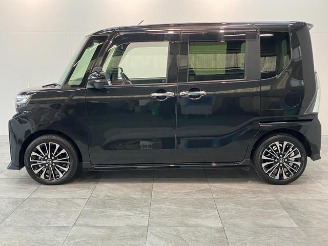 タントカスタムＲＳ　フルセグナビ　前後ドラレコ　レーダークルコン衝突被害軽減ブレーキ　コーナーセンサー　ターボ　フルセグナビ　Ｂｌｕｅｔｏｏｔｈ　ＤＶＤ再生　ＵＳＢ　パノラマカメラ　両側電動スライドドア　前席シートヒーター　ＬＥＤ　レーダークルーズコントロール（滋賀県）の中古車