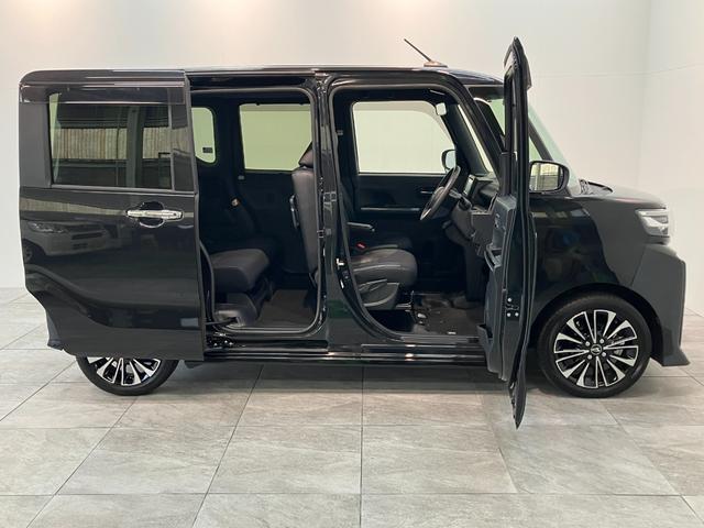 タントカスタムＲＳ　フルセグナビ　前後ドラレコ　レーダークルコン衝突被害軽減ブレーキ　コーナーセンサー　ターボ　フルセグナビ　Ｂｌｕｅｔｏｏｔｈ　ＤＶＤ再生　ＵＳＢ　パノラマカメラ　両側電動スライドドア　前席シートヒーター　ＬＥＤ　レーダークルーズコントロール（滋賀県）の中古車