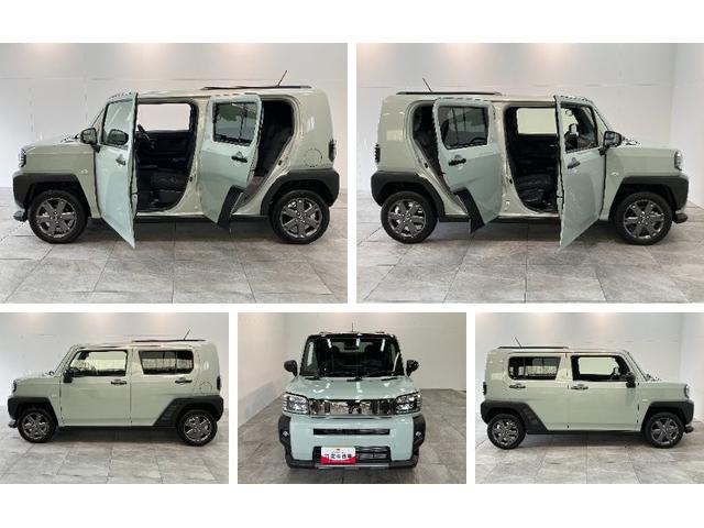 タフトＧターボ　ダーククロムベンチャー　９Ｄ．Ａ　届出済未使用車衝突被害軽減ブレーキ　コーナーセンサー　ディスプレイオーディオ　フルセグ　Ｂｌｕｅｔｏｏｔｈ　ＵＳＢ　パノラマカメラ　シートヒーター　駐車支援システム　ＬＥＤ　オートライト　クルコン　オートエアコン（滋賀県）の中古車