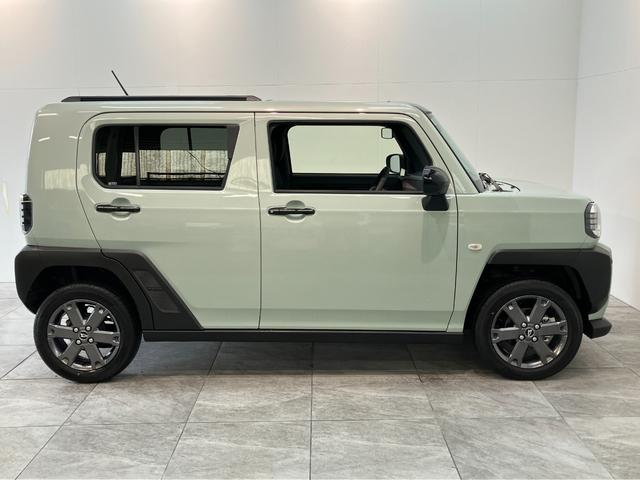 タフトＧターボ　ダーククロムベンチャー　９Ｄ．Ａ　届出済未使用車衝突被害軽減ブレーキ　コーナーセンサー　ディスプレイオーディオ　フルセグ　Ｂｌｕｅｔｏｏｔｈ　ＵＳＢ　パノラマカメラ　シートヒーター　駐車支援システム　ＬＥＤ　オートライト　クルコン　オートエアコン（滋賀県）の中古車