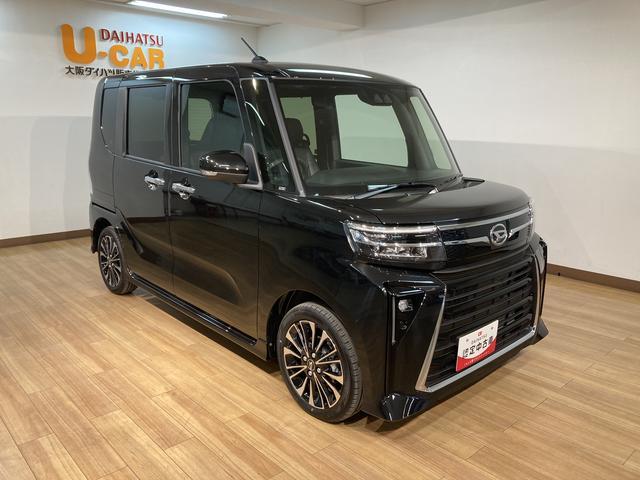 タント現行型　カスタムＲＳ／Ｂカメラ対応車／前席シートヒーター走行６ｋｍ／Ｂカメラ対応車／両側パワースライドドア／ＬＥＤヘッドライト・フォグランプ／電動パーキング／ブレーキホールド／前席シートヒーター／オートエアコン／キーフリー／ＵＳＢアダプター／アルミホイール（大阪府）の中古車