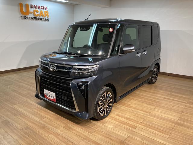 タントカスタムＲＳ　弊社元展示車　両側パワスラ　ＬＥＤヘッドライトスマートアシスト　エコアイドル　バックカメラ　両側パワースライドドア　ＬＥＤヘッドライト　ＬＥＤフォグランプ　１５インチアルミホイール　キーフリー　プッシュスタート　電動パーキングブレーキ　ターボ（大阪府）の中古車