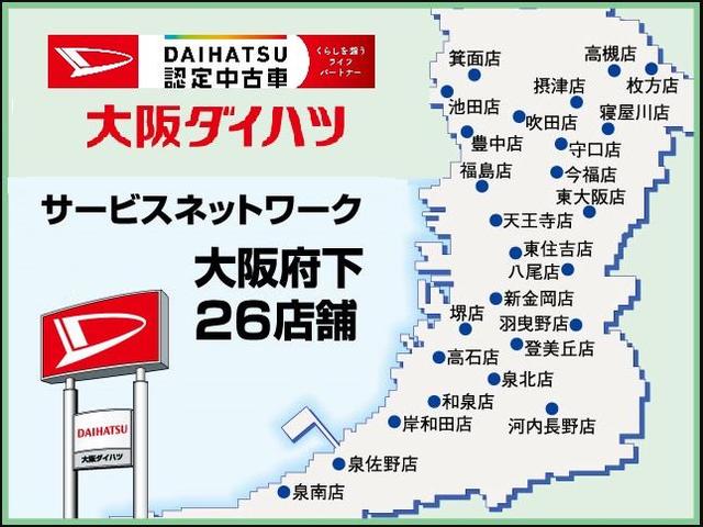 ムーヴキャンバスストライプスＧターボ／未使用車／１４Ｋｍ／Ｂカメラ対応車届出済未使用車／１４Ｋｍ／バックカメラ対応車／ステアリングスイッチ／６スピーカー／クルーズコントロール／前席シートヒーター／両側パワースライドドア／電動パーキング／ＬＥＤヘッドライト・フォグランプ（大阪府）の中古車