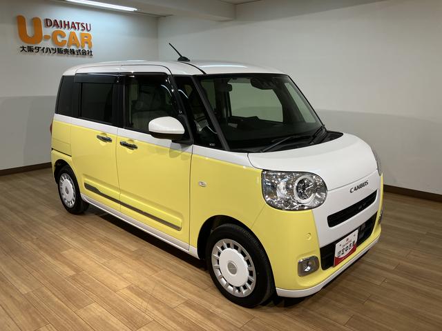 ムーヴキャンバスストライプスＧターボ　ナビ／前後ドラレコ／バックカメラ（大阪府）の中古車