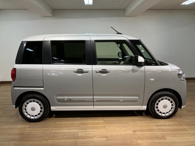 ムーヴキャンバスストライプスＧ　サポカーＳワイド適合元弊社試乗車・１０インチ純正メモリーナビ・バックカメラ・衝突回避支援ブレーキ・誤発信抑制機能・電動パーキングブレーキ・シートヒーター・両側オートスライドドア・ホッとカップホルダー・置き楽ボックス（大阪府）の中古車