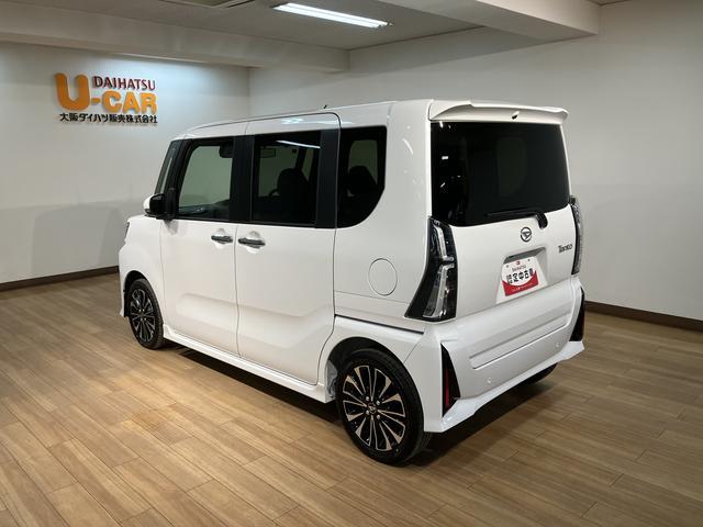 タントカスタムＲＳ弊社元試乗車／法規対応済／ディスプレイオーディオ法規対応済　新車保証継承　衝突軽減ブレーキ　ターボ　ディスプレイオーディオ　バックカメラ　ＬＥＤヘッドランプ　両側パワースライドドア　アイドリングストップ　オートエアコン　衝突被害軽減システム（大阪府）の中古車