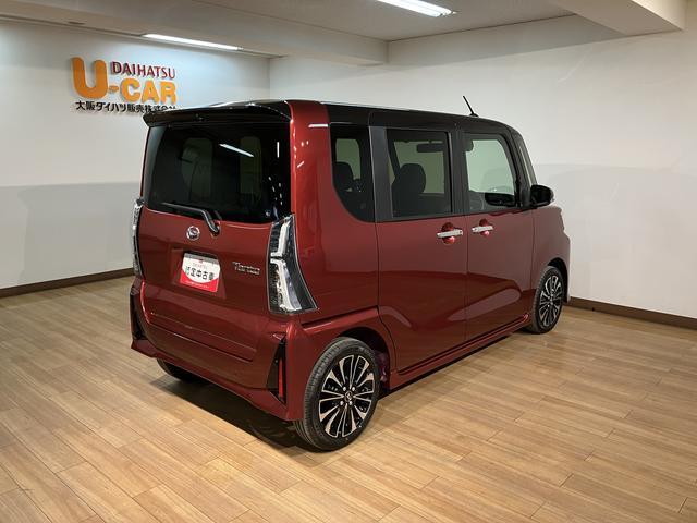 タントカスタムＲＳ　弊社元試乗車／法規対応済／Ｄオーディオターボ　スマートアシスト　バックカメラ　両側リヤパワースライドドア　プッシュボタンエンジンスタート　シートヒーター　ＬＥＤヘッドライト　アルミホイール　オートエアコン　オートライト　ＡＢＳ（大阪府）の中古車