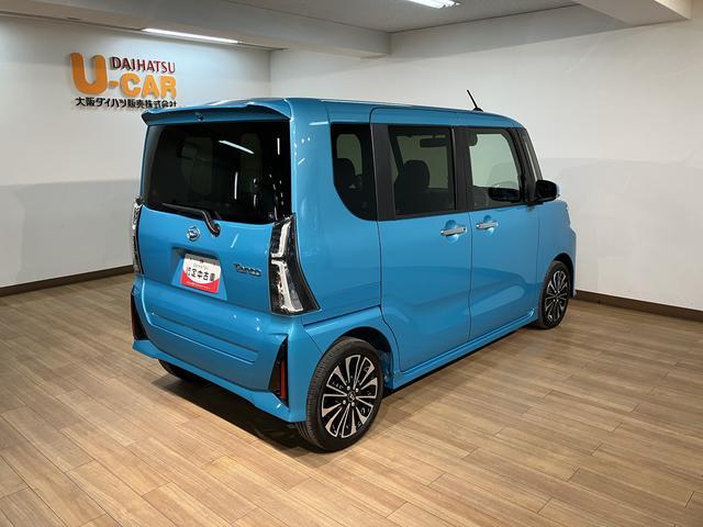 タントカスタムＲＳ　Ｒ６年式／走行２９ｋｍ／ターボ／両側ＰＳＤターボ　スマートアシスト　バックカメラ対応　両側リヤパワースライドドア　プッシュボタンエンジンスタート　シートヒーター　ＬＥＤヘッドライト　アルミホイール　オートエアコン　オートライト　ＡＢＳ（大阪府）の中古車