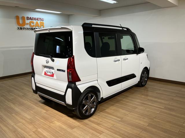 タントファンクロスターボ　Ｒ６年式／法規対応済／バックカメラ対応衝突被害軽減ブレーキ　コーナーセンサー　バックカメラ（ナビ装着時用）　両側電動スライドドア　前席シートヒーター　電動パーキングブレーキ　ＬＥＤ　オートライト　オートエアコン　スマートキー　エコアイドル（大阪府）の中古車