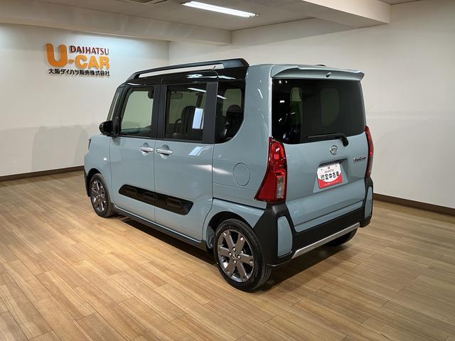 タントファンクロスターボ　Ｒ７年式／法規対応済／バックカメラ対応衝突被害軽減ブレーキ　コーナーセンサー　バックカメラ（ナビ装着時用）　両側電動スライドドア　前席シートヒーター　電動パーキングブレーキ　ＬＥＤ　オートライト　オートエアコン　スマートキー　エコアイドル（大阪府）の中古車