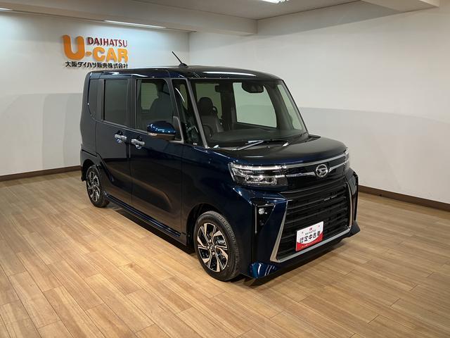 タントカスタムＸ　サポカーＳワイド適合届出済未使用車・純正メモリーナビ・バックカメラ・ステアリングスイッチ・４スピーカー・両側電動スライドドア・電動パーキングブレーキ・衝突回避軽減ブレーキ・誤発進抑制機能・前後コーナーセンサー（大阪府）の中古車