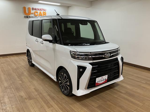 タントカスタムＲＳ　サポカーＳワイド適合届出済未使用車・ターボエンジン・バックカメラ・衝突回避支援ブレーキ・前後コーナーセンサー・誤発信抑制機能ブレーキ・電動パーキングブレーキ・シートヒーター・両側電動スライドドア・１５インチアルミホイール（大阪府）の中古車