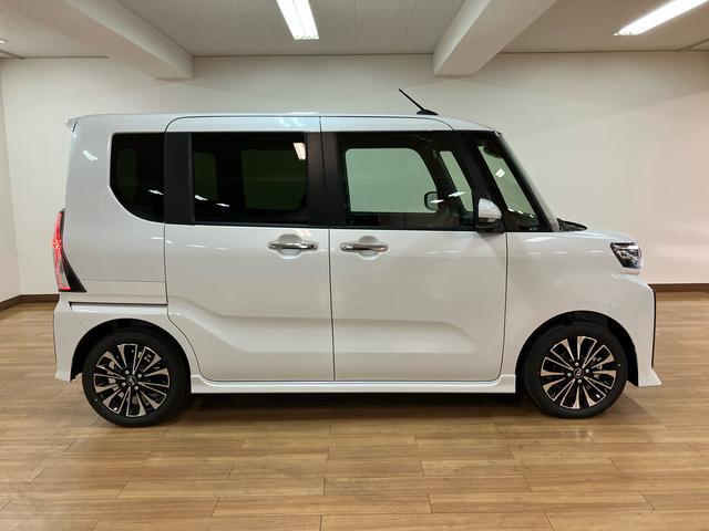 タントカスタムＲＳ　Ｒ７年／新車保証継承／ターボ／衝突軽減ブレーキターボ　スマートアシスト　バックカメラ　両側リヤパワースライドドア　プッシュボタンエンジンスタート　シートヒーター　ＬＥＤヘッドライト　アルミホイール　オートエアコン　オートライト　ＡＢＳ（大阪府）の中古車