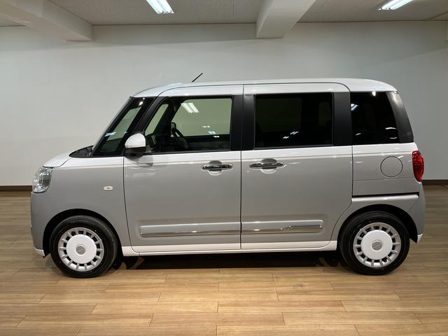ムーヴキャンバスストライプスＧターボ　Ｒ７年式／ナビ／ＦＲドラレコ／ＢカメラサポカーＳワイド適合　バックカメラ対応　ＵＳＢ接続端子　電動パーキングブレーキ　シートヒーター　両側オートスライドドア　Ｐスタート　ホッとカップホルダー　キーフリー（大阪府）の中古車