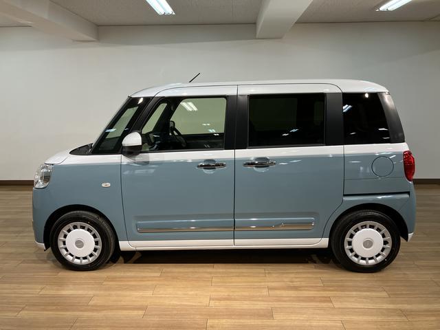 ムーヴキャンバスストライプスＧターボ　Ｒ７年式／ナビ／ＦＲドラレコサポカーＳワイド適合　バックカメラ対応　ＵＳＢ接続端子　電動パーキングブレーキ　シートヒーター　両側オートスライドドア　Ｐスタート　ホッとカップホルダー　キーフリー（大阪府）の中古車