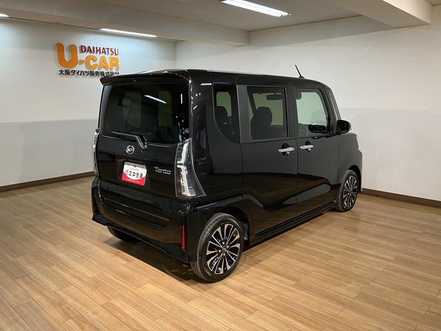 タントカスタムＲＳ　Ｒ７年式／法規対応済／ナビ／ＦＲドラレコ走行７ｋｍ／届出済未使用車／ターボ車／ナビ／バックカメラ／ステアリングスイッチ／前後ドラレコ／前席シートヒーター／電動パーキングブレーキ／両側パワースライドドア／ＬＥＤヘッドライト・フォグランプ（大阪府）の中古車