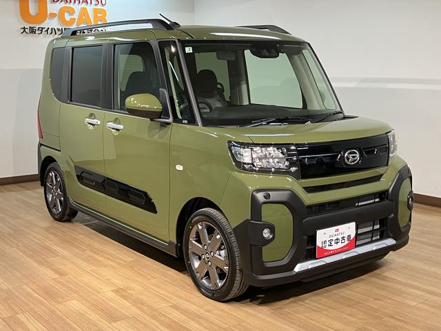 タントファンクロスターボ　Ｒ７年式／法規対応済／ナビ／ＦＲドラレコバックカメラ　運転席・助手席シートヒーター　純正アルミホイール　ターボ　両側パワースライドドア　電動パーキングブレーキ　オートブレーキホールド　スマートキー　スマアシ（大阪府）の中古車