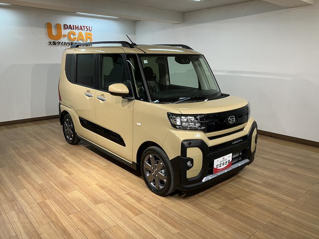 タントファンクロスターボ　Ｒ７年式／法規対応済／ナビ／ＦＲドラレコバックモニター　運転席・助手席シートヒーター　純正アルミホイール　ターボ　両側パワースライドドア　電動パーキングブレーキ　オートブレーキホールド　スマートキー　スマアシ（大阪府）の中古車
