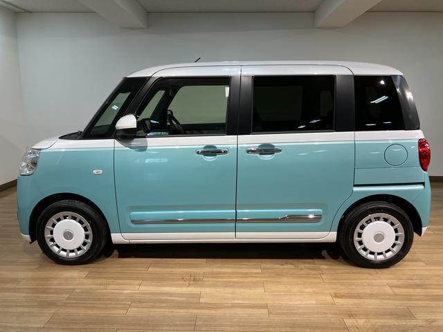 ムーヴキャンバスストライプスＧターボ　サポカーＳワイド適合ターボエンジン・届出済未使用車・純正メモリーナビ・バックカメラ・ナビ連動前後ドライブレコーダー・全車速追従機能付クルーズコントロール・衝突回避軽減ブレーキ・誤発進抑制機能・両側電動スライドドア（大阪府）の中古車