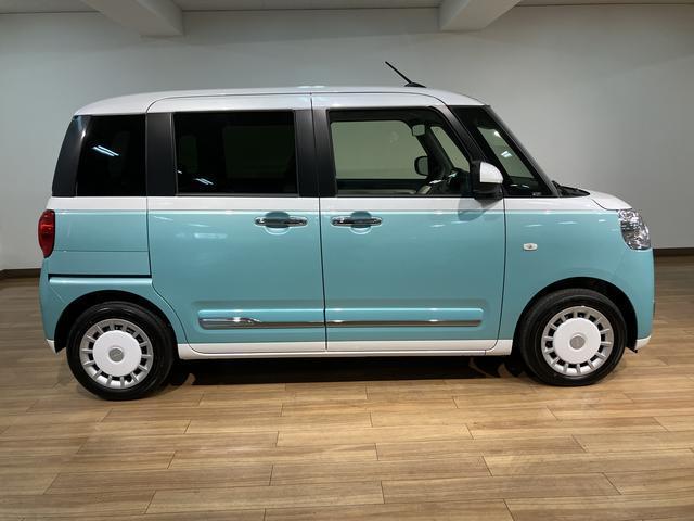 ムーヴキャンバスストライプスＧターボ　サポカーＳワイド適合ターボエンジン・届出済未使用車・純正メモリーナビ・バックカメラ・ナビ連動前後ドライブレコーダー・全車速追従機能付クルーズコントロール・衝突回避軽減ブレーキ・誤発進抑制機能・両側電動スライドドア（大阪府）の中古車