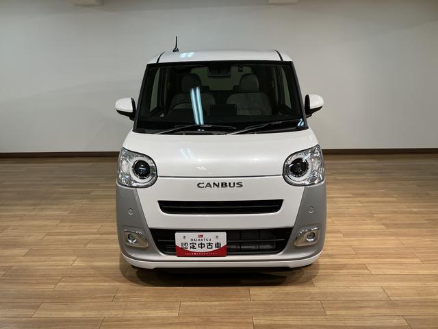 ムーヴキャンバスストライプスＧターボ　Ｒ７年／２５年ナビ／ドラレコ／ＢカメラサポカーＳワイド適合　バックカメラ　アダプティブクルーズコントロール　ＵＳＢ接続端子　電動パーキングブレーキ　シートヒーター　両側オートスライドドア　Ｐスタート　ホッとカップホルダー　キーフリー（大阪府）の中古車