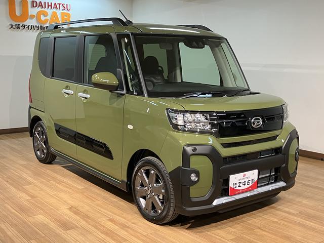 タントファンクロスターボ　Ｒ７年／法規対応済／２５年ナビ／ドラレコ走行２２ｋｍ／届出済未使用車／２５年ナビ／バックカメラ／前後ドラレコ／前席シートヒーター／電動パーキングブレーキ／両側パワースライドドア／ＬＥＤヘッドライト・フォグランプ／オートエアコン／キーフリー（大阪府）の中古車