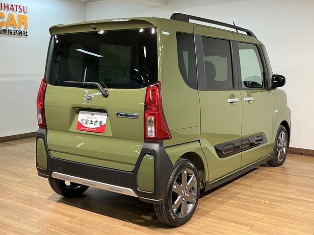 タントファンクロスターボ　Ｒ７年／法規対応済／２５年ナビ／ドラレコ走行２２ｋｍ／届出済未使用車／２５年ナビ／バックカメラ／前後ドラレコ／前席シートヒーター／電動パーキングブレーキ／両側パワースライドドア／ＬＥＤヘッドライト・フォグランプ／オートエアコン／キーフリー（大阪府）の中古車