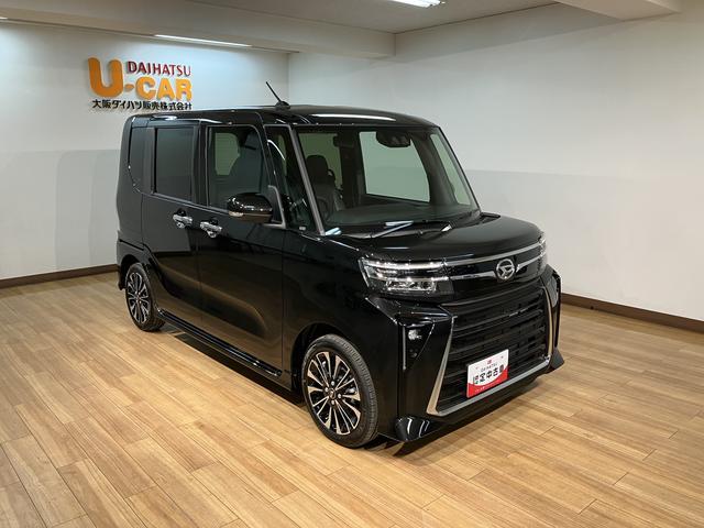 タントカスタム　ＲＳ　Ｒ７年式／法規対応済／バックカメラ対応ターボ　スマートアシスト　バックカメラ　両側リヤパワースライドドア　プッシュボタンエンジンスタート　シートヒーター　ＬＥＤヘッドライト／フォグ　アルミホイール　オートエアコン　オートライト　ＡＢＳ（大阪府）の中古車