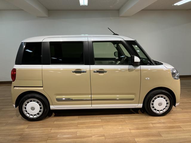 ムーヴキャンバスストライプスＧターボ　Ｒ７年式／ナビ／ＦＲドラレコ／Ｂカメラ走行無制限１年保証　両側電動スライドドア　アダプティブクルーズコントロール　前後コーナーセンサー　前席シートヒーター　ホッとカップホルダー　オートマチックハイビーム　ＬＥＤヘッドライト　スマートキー（大阪府）の中古車