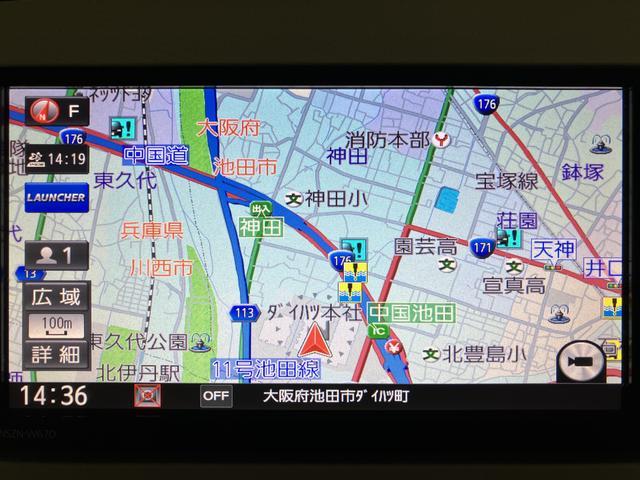 ムーヴキャンバスＧメイクアップ　ＳＡII　ナビ／ドラレコ／バックカメラスマートアシストＩＩ　ＬＥＤヘッドライト／フォグ　純正ナビ　前ドライブレコーダー　バックカメラ　オートエアコン　キーフリー　両側電動スライドドア　置き楽ボックス　盗難防止セキュリティアラーム（大阪府）の中古車