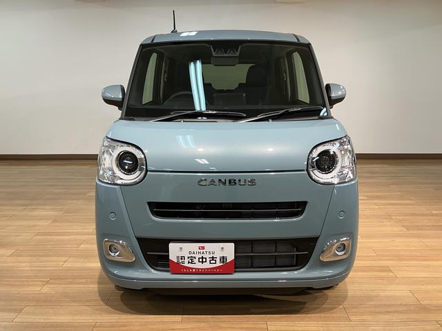 ムーヴキャンバスセオリーＧ／届出済未使用車／バックカメラ対応車／両側パワスラ届出済未使用車／走行１６ｋｍ／バックカメラ対応車／ステアリングスイッチ／前席シートヒーター／電動パーキングブレーキ／両側パワースライドドア／ＬＥＤヘッドライト・フォグランプ／オートエアコン／キーフリー（大阪府）の中古車