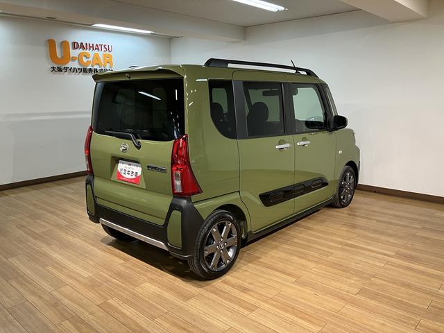 タントファンクロスターボ　Ｒ７年式／法規対応済／バックカメラ対応衝突被害軽減ブレーキ　コーナーセンサー　バックカメラ（ナビ装着時用）　両側電動スライドドア　前席シートヒーター　電動パーキングブレーキ　ＬＥＤ　オートライト　オートエアコン　スマートキー　エコアイドル（大阪府）の中古車