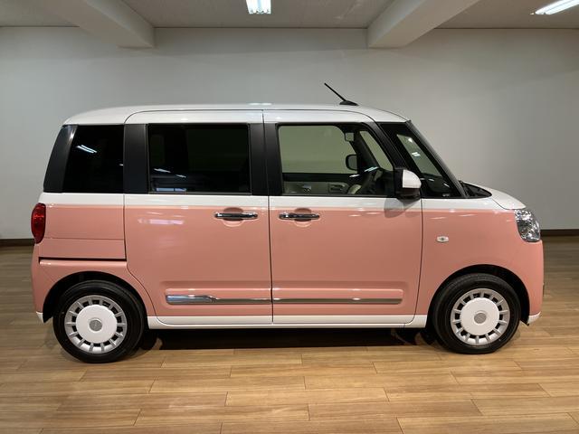 ムーヴキャンバスストライプスＧ　Ｒ７年式／ナビ／ＦＲドラレコ／バックカメラサポカーＳワイド適合　バックカメラ対応　ＵＳＢ接続端子　電動パーキングブレーキ　シートヒーター　両側オートスライドドア　Ｐスタート　ホッとカップホルダー　キーフリー（大阪府）の中古車