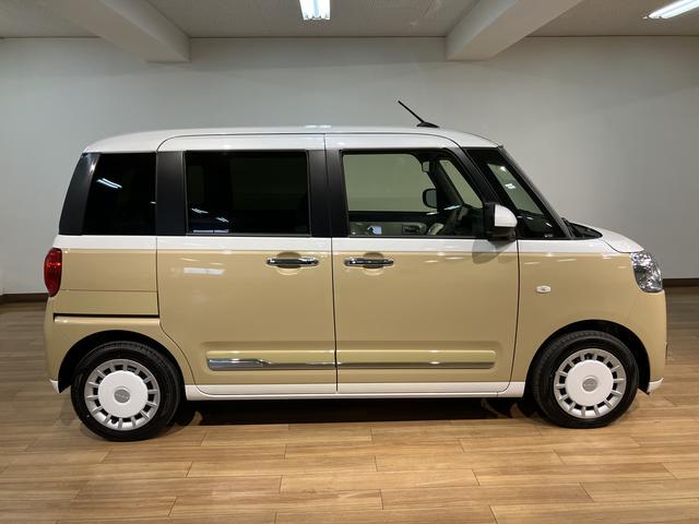 ムーヴキャンバスストライプスＧターボ　２５年ナビ／ＦＲドラレコ／Ｂカメラ走行無制限１年保証　両側電動スライドドア　アダプティブクルーズコントロール　前後コーナーセンサー　前席シートヒーター　ホッとカップホルダー　オートマチックハイビーム　ＬＥＤヘッドライト　スマートキー（大阪府）の中古車