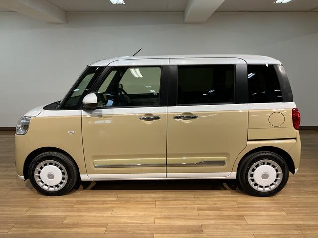 ムーヴキャンバスストライプスＧターボ　２５年ナビ／ＦＲドラレコ／Ｂカメラ走行無制限１年保証　両側電動スライドドア　アダプティブクルーズコントロール　前後コーナーセンサー　前席シートヒーター　ホッとカップホルダー　オートマチックハイビーム　ＬＥＤヘッドライト　スマートキー（大阪府）の中古車