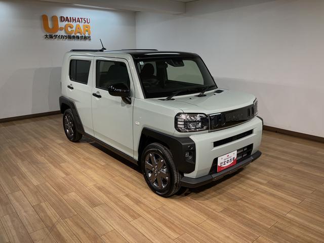 タフトＧターボ　ダーククロムベンチャー　Ｒ７年式届出済未使用車スカイフィールトップ　ＬＥＤヘッドランプ　ＬＥＤフォグランプ　運転席／助手席シートヒーター　プッシュボタンスタート　キーフリーシステム　電動パーキングブレーキ　バックカメラ　１５インチアルミホイール（大阪府）の中古車